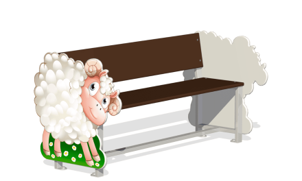 Лавочка Барашек МФ-32.18 для детской площадки, фото 1