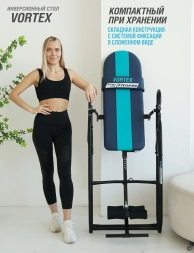 Инверсионный стол Vortex серо-серебристый с подушкой, фото 14