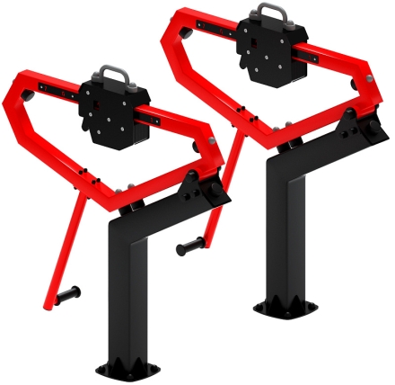 Приседания (красный) - Уличный тренажер - СТ 025-11.П, фото 3