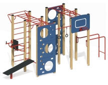 Гимнастический комплекс на деревянных столбах ГК-38 Гимнастический комплекс на деревянных столбах ГК-38