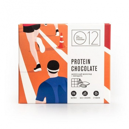 Протеиновый шоколад Молочный с миндалём, фото 1