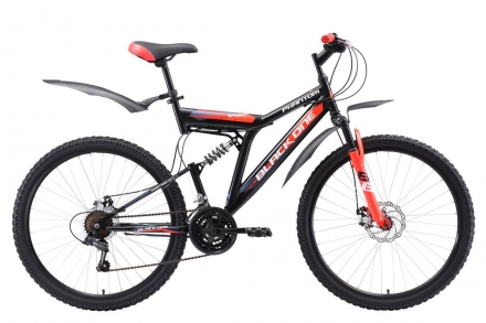 Велосипед Black One Phantom FS 26 D чёрный/красный/белый 18&quot;, фото 1