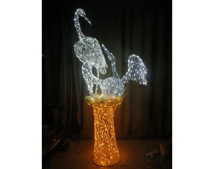 Световая фигура Аист в гнезде 013, фото 1