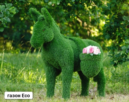 Топиари Ослик с кашпо газон Eco, фото 1