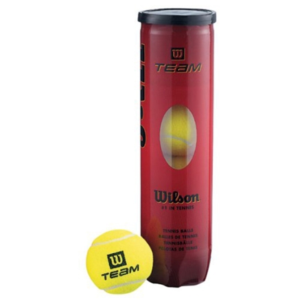 Мяч теннисный WILSON TeamW Practice, арт. WRT111900,избыт.давл, фетр, нат.резина, уп.4 шт, желтый, фото 1