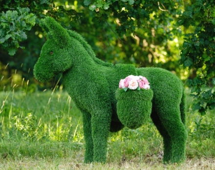 Топиари Ослик с кашпо газон Premium, фото 3