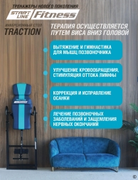 Инверсионный стол TRACTION серо-серебристый с подушкой, фото 13