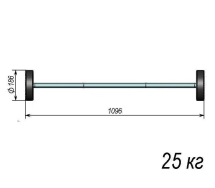 Штанга тренировочная 25кг ST580-25 
