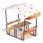 Столик детский с навесом (пряник) - МФ 31.01.08-06