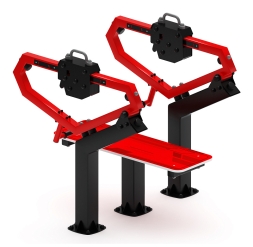 Жим лежа (красный) - Уличный тренажер - СТ 026-11.П, фото 1 Жим лежа (красный) - Уличный тренажер - СТ 026-11.П, фото 1