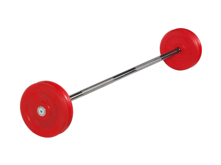 Штанга неразборная &quot;Barbell&quot; с цветными дисками d 25 мм, 25 кг, фото 1