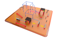 Площадка для паркура 90м2