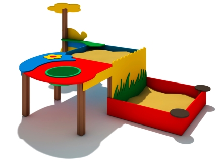 Песочница ДГМ Ёжик для детской площадки, фото 2