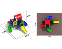 Детская площадка Мотылек 4.1, фото 2 Детская площадка Мотылек 4.1, фото 2