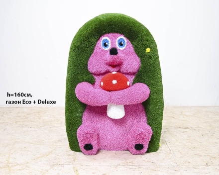 Топиари ежик Лори, H=120 см, газон Deluxe+Eco, фото 9