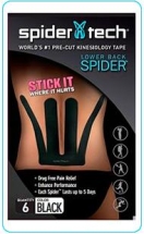 Тейп преднарезанный для нижней части спины SpiderTech, 6 шт.