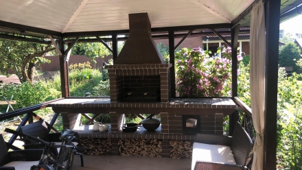 Печь Аристократ 7142 Радиальный кирпич красный с коричневым, фото 2