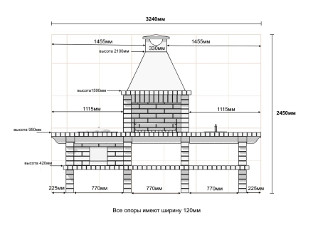Печь Аристократ 7142 Радиальный кирпич красный с коричневым, фото 6