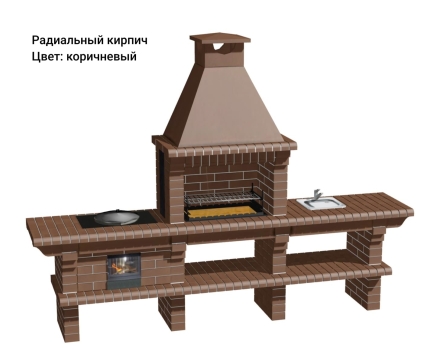 Печь Аристократ 7142 Радиальный кирпич красный с коричневым, фото 7