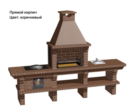 Печь Аристократ 7142 Радиальный кирпич красный с коричневым, фото 9