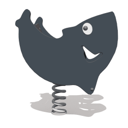 Качалка Дельфин ВСТ 5758 на 1 пружине для детской площадки, фото 2 Качалка Дельфин ВСТ 5758 на 1 пружине для детской площадки, фото 2