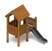 Игровой комплекс (лиственница темный) ДИК 1.24.01-Л.И1.01