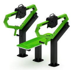 Жим лежа (зеленый) - Уличный тренажер - СТ 026-12.П, фото 4 Жим лежа (зеленый) - Уличный тренажер - СТ 026-12.П, фото 4