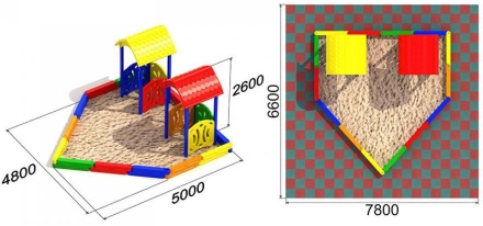 Песочный дворик 4 для детской площадки, фото 3