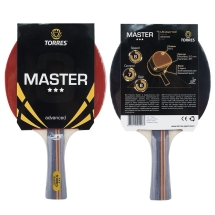 Ракетка для н/т TORRES Master 3*, арт.TT0007, для тренировок, накладка 2,0 мм, конич. ручка