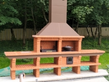 Печь Аристократ 736 Радиальный кирпич красный с коричневым