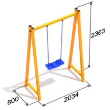 Детские качели №1 одноместные для детской площадки