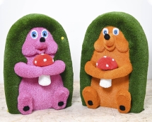 Топиари композиция ежики Лори и Лари, h=160см - газон Eco + Deluxe Топиари композиция ежики Лори и Лари, h=160см - газон Eco + Deluxe