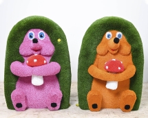 Топиари композиция ежики Лори и Лари, h=160см - газон Eco + Deluxe Топиари композиция ежики Лори и Лари, h=160см - газон Eco + Deluxe