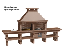 Печь Аристократ 736 Прямоугольный кирпич коричневый