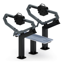 Жим лежа (серый) - Уличный тренажер - СТ 026-13.П , фото 2 Жим лежа (серый) - Уличный тренажер - СТ 026-13.П , фото 2