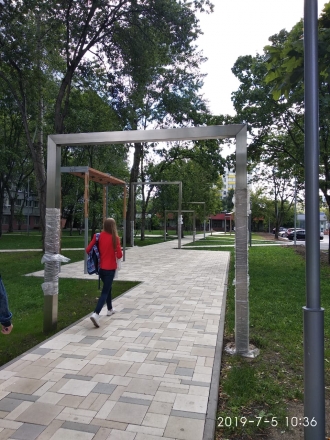 Арка декоративная большая из нержавейки, фото 3