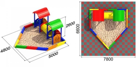 Песочный дворик 6 для детской площадки, фото 3
