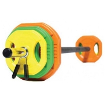 Штанга для аэробики PROFI-FIT 20090, обрезиненные диски 1.25, 2.5, 5 кг по 2шт Штанга для аэробики PROFI-FIT 20090, обрезиненные диски 1.25, 2.5, 5 кг по 2шт