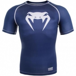 Рашгард Venum Contender 3.0 Navy Blue/White S/S, фото 1