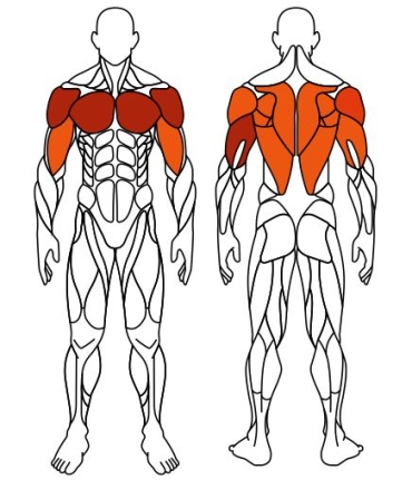 Тяга верхняя + жим от груди (красный) - Уличный тренажер двойной - СТ 027-11.И1, фото 6