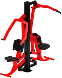 Тяга верхняя + жим от груди (красный) - Уличный тренажер двойной - СТ 027-11.И1, фото 5 Тяга верхняя + жим от груди (красный) - Уличный тренажер двойной - СТ 027-11.И1, фото 5