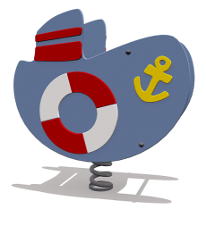 Качалка Пароходик ВСТ 5751 на 1 пружине для детской площадки, фото 1 Качалка Пароходик ВСТ 5751 на 1 пружине для детской площадки, фото 1