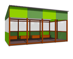 Теневой навес Классика ВСТ 1513/2 18 м2 для улицы, фото 2