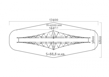 Пространственная канатная конструкция, фото 2