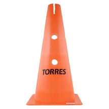 Конус трен. "TORRES" арт.TR1010, пластик, высота 38 см, с отв. для штанги TORRES,  оранжевый