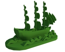 Топиари Корабль, h - 500 см, зеленый - газон Eco Топиари Корабль, h - 500 см, зеленый - газон Eco