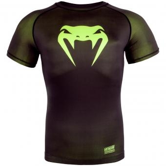 Компрессионная футболка Venum Contender 3.0 Black/Yellow S/S, фото 1