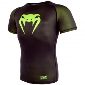 Компрессионная футболка Venum Contender 3.0 Black/Yellow S/S, фото 2