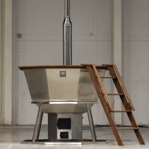 Сибирский банный чан "Добрыня Никитич" на подставке + печь 1850 мм опора - нерж. сталь Сибирский банный чан "Добрыня Никитич" на подставке + печь 1850 мм опора - нерж. сталь