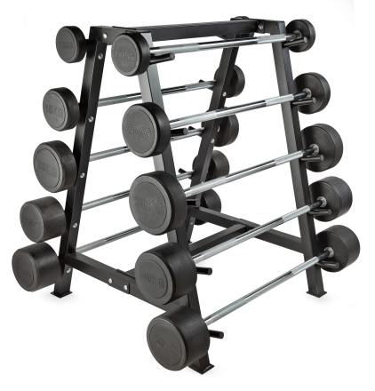 Штанга неразборная обрезиненная 40 кг Изогнутый гриф, фото 7